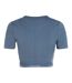 Womens/ladies Gym Crop T-shirt Blue Calvin Klein-2