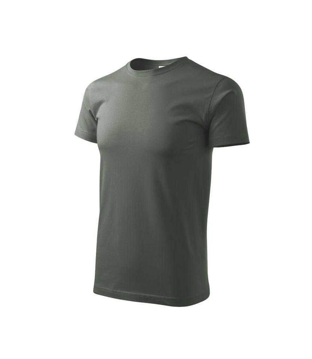 Mens Basic Cotton T-shirt Green Adler-4