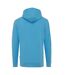 Unisex adult jasper recycled cotton hoodie tranquil blue Iqoniq-2