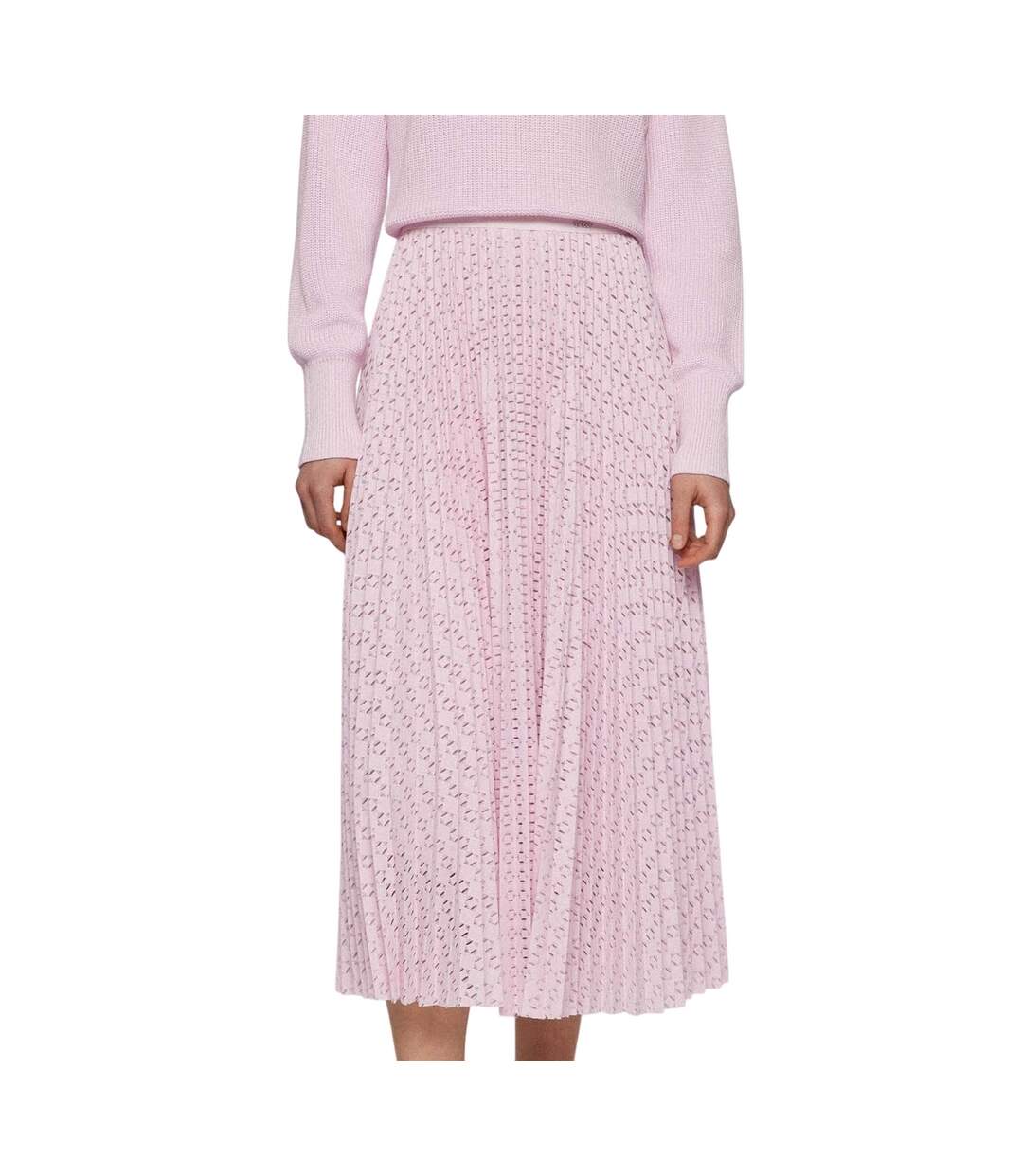 Jupe Mi-longue Veplica Femme Rose Boss-2