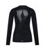 T-shirt Manches Longues Motif/style Contrasté Femme Noir Adidas-2