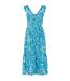Robe À Bretelles Sans Manches Motif/style Vie Aquatique Femme Bleu Yumi-2