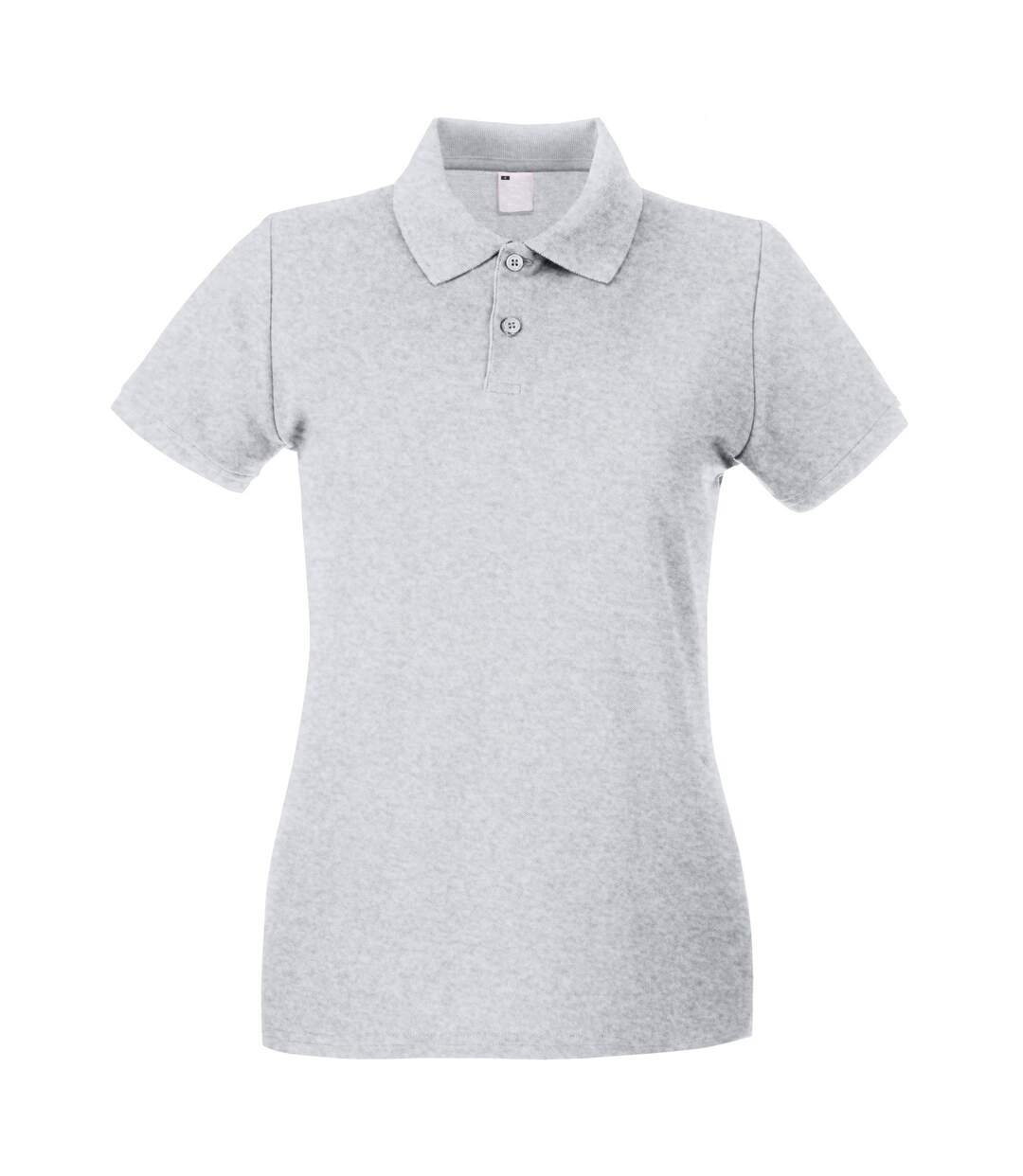 Polo femme gris marne Fruit of the Loom