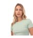 Womens/ladies Stretch Mesh T-shirt Blue Hugo-4