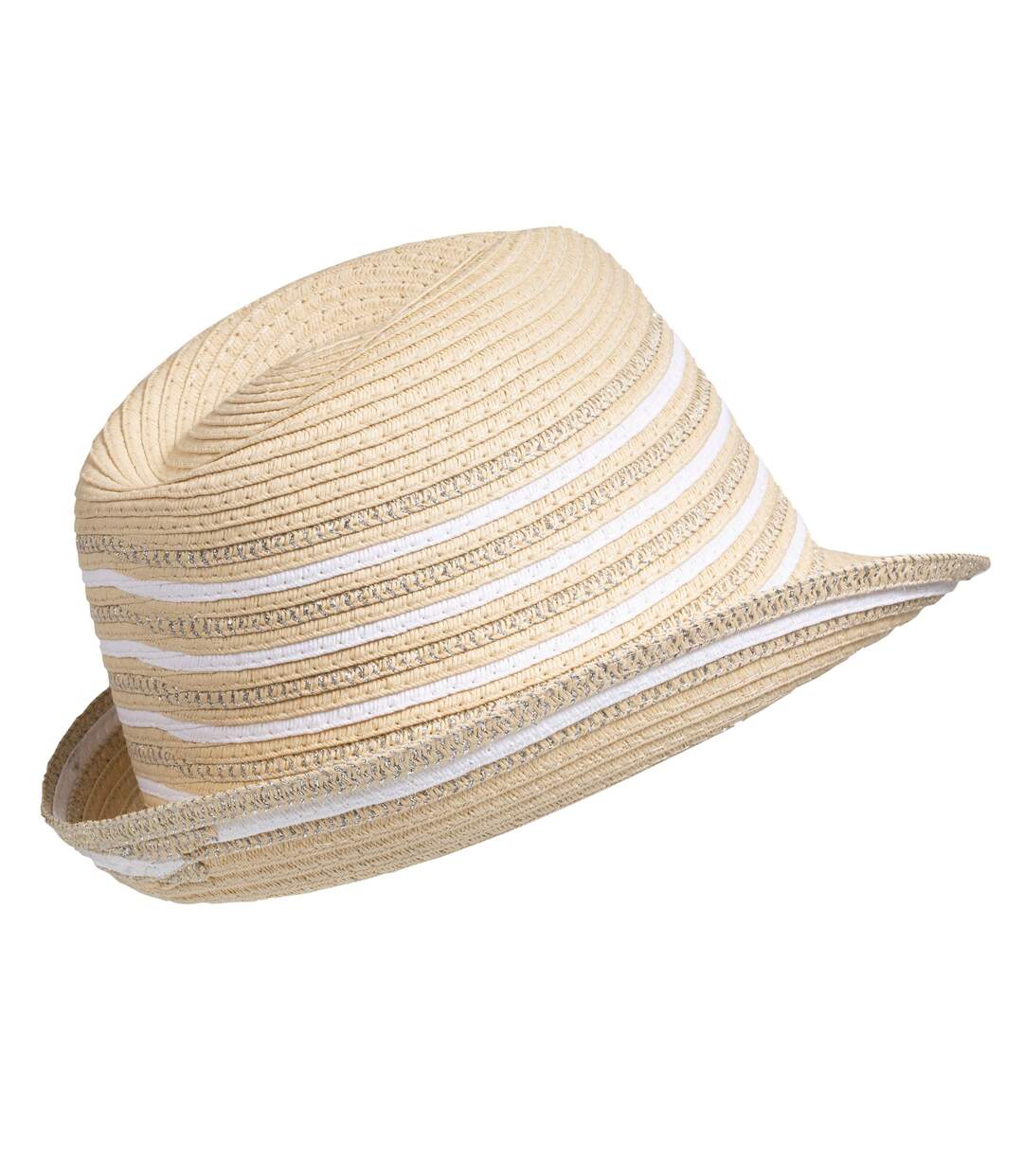 Isotoner Chapeau femme trilby rayé-2