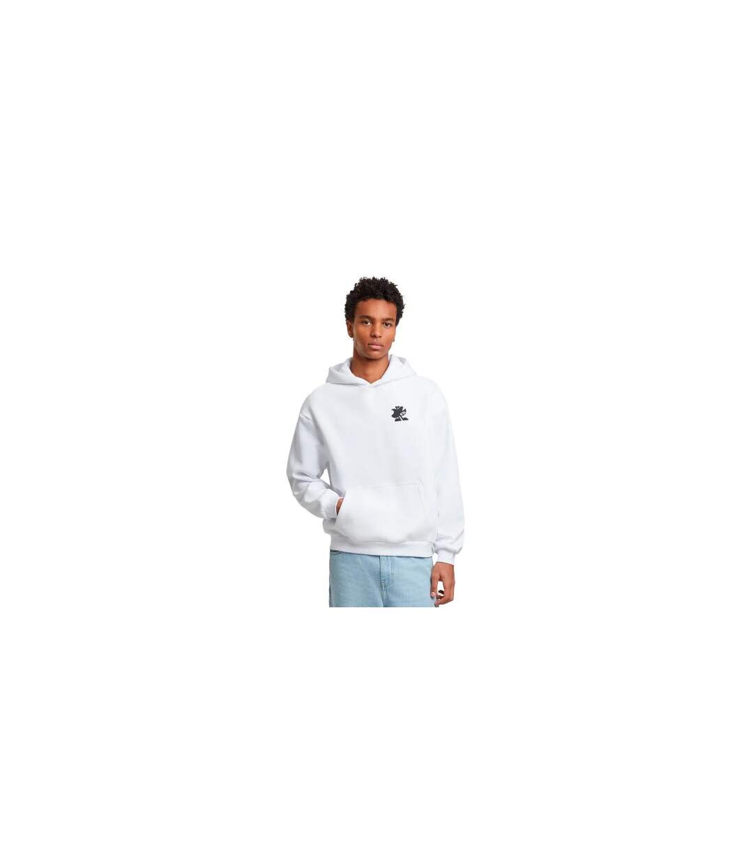 Mens Artists Gallery Fluffy Hoodie Blanc Mister Tee-1
