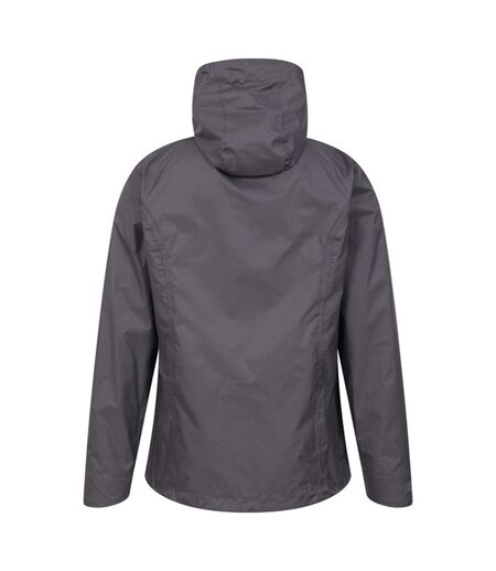 Womens/ladies swerve packaway waterproof jacket charcoal Mountain Warehouse