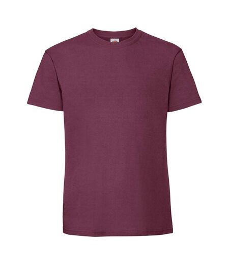 T-shirt Iconic Premium Homme Bordeaux Fruit Of The Loom