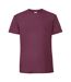 T-shirt Iconic Premium Homme Bordeaux Fruit Of The Loom-1