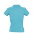 SOLS Womens/Ladies People Pique Short Sleeve Cotton Polo Shirt (Blue Atoll)