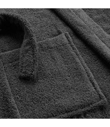 Peignoir Col Châle en Coton Tendresse Anthracite