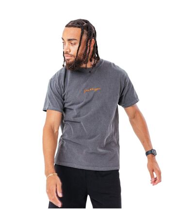 Hype T-shirt à logo brodé pour hommes (Noir) - UTHY6170