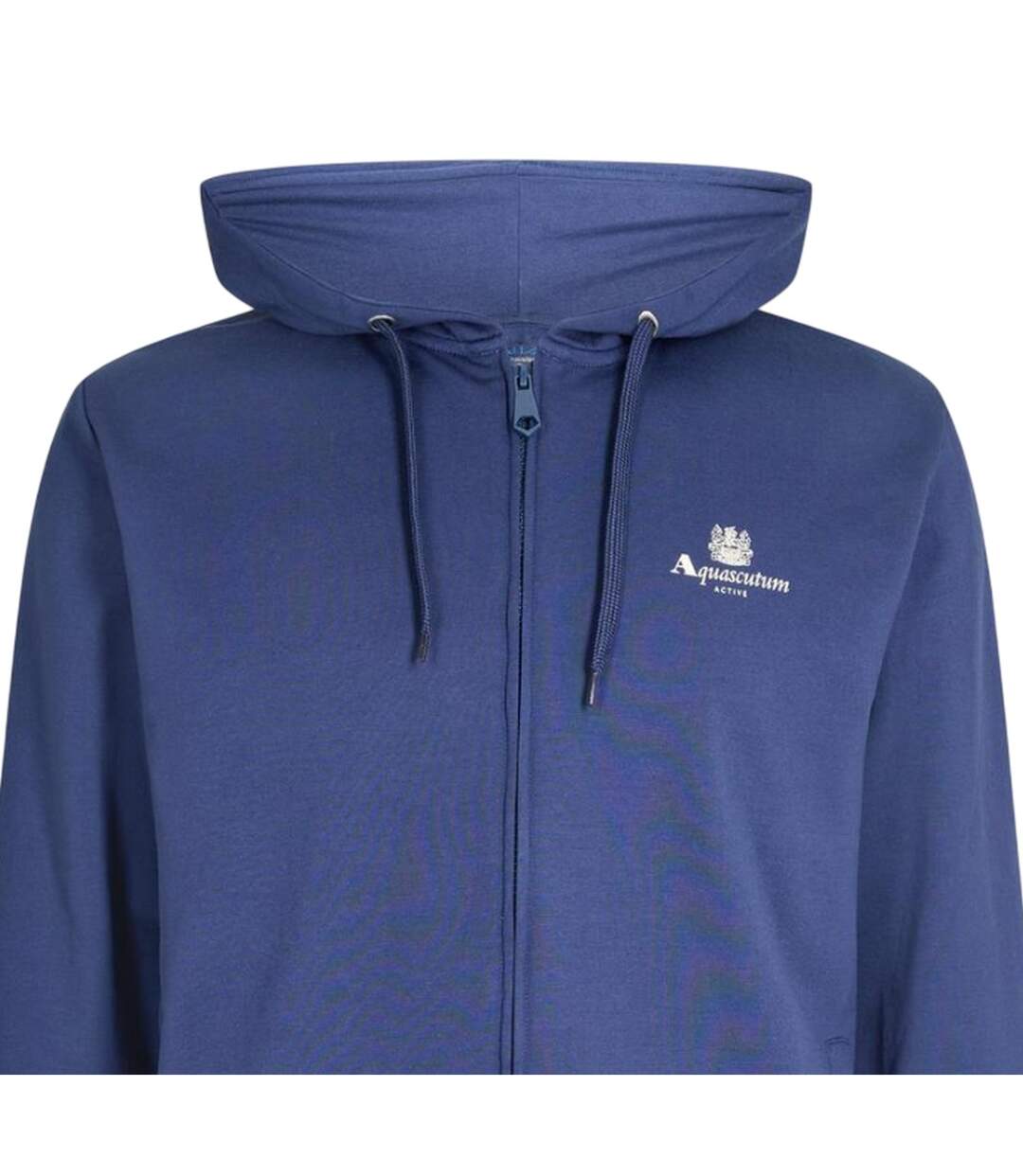 Mens Logo Regular Full Zip Hoodie Navy Aquascutum-3