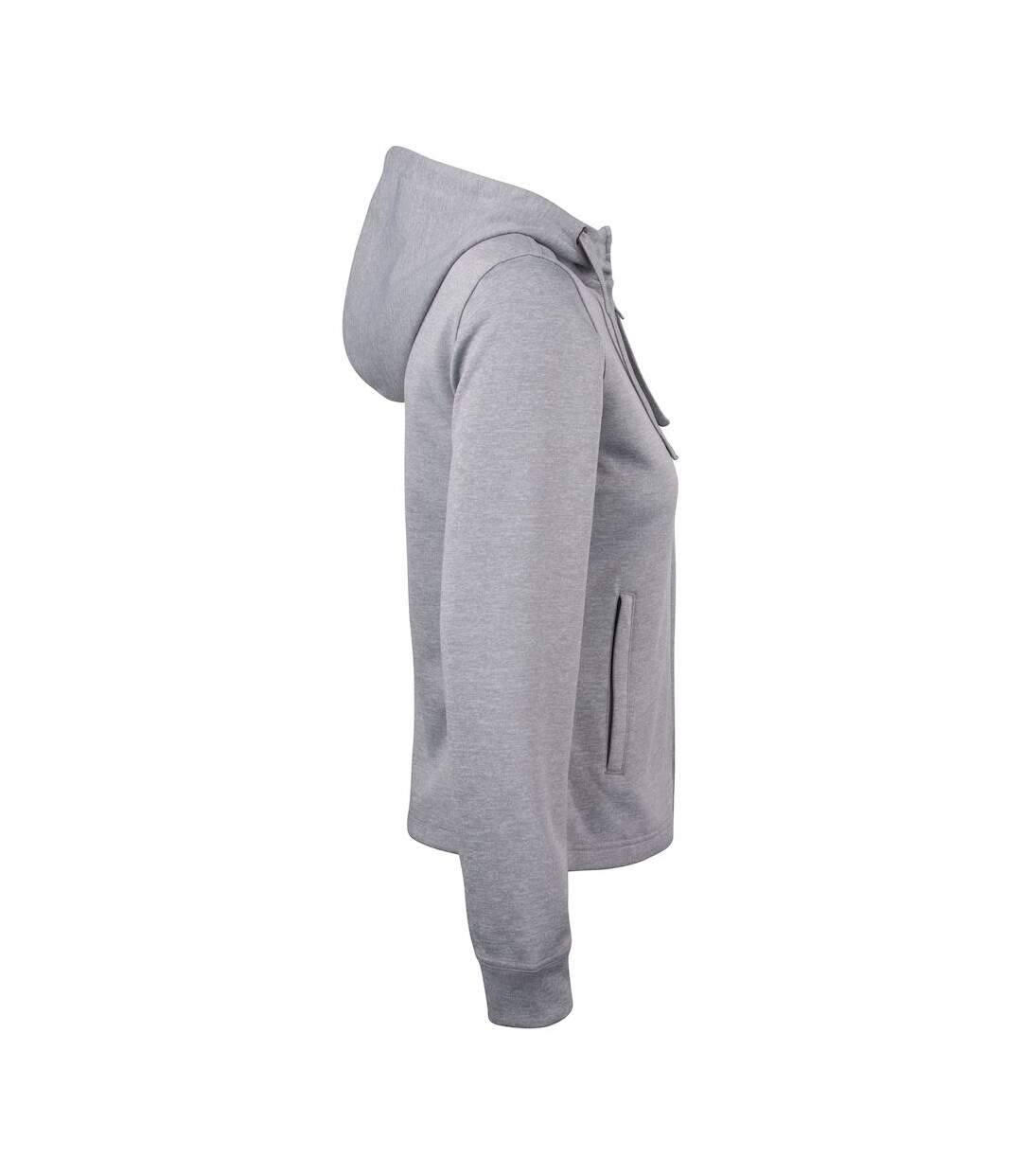 Veste à capuche basic femme gris chiné Clique