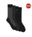 Pack Of 4  Mens Crew Socks  Black Boss-1