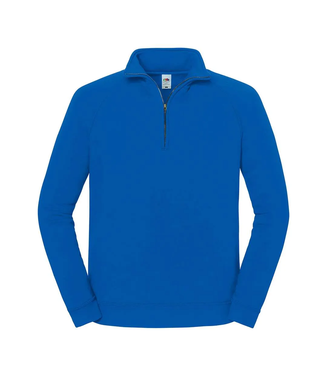 Sweat Uni À Col Montant Zippé Iconic Premium Homme Bleu Roi Fruit Of The Loom-2