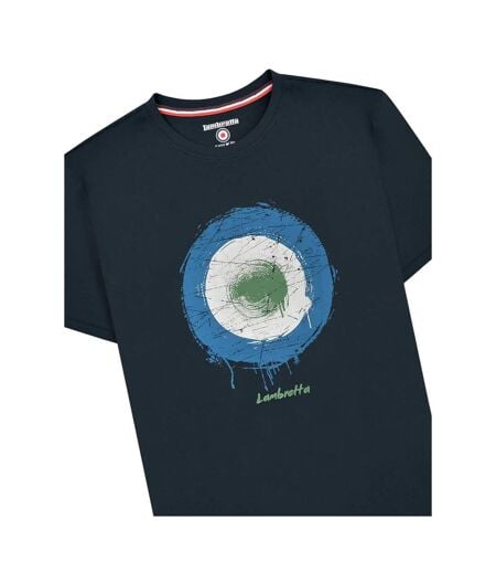 T-shirt Motif/style Logo À La Bombe Homme Bleu Marine Lambretta