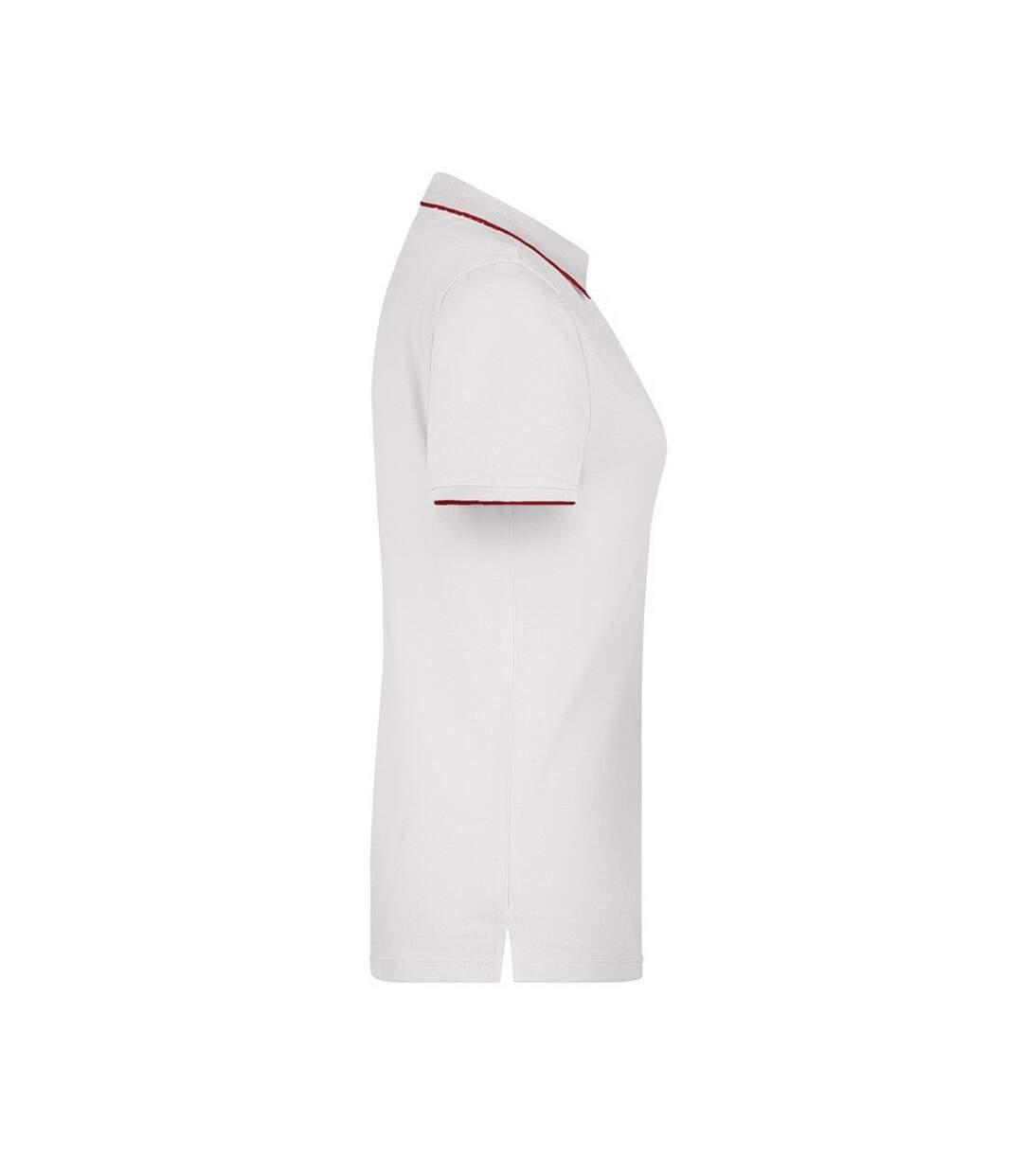 Polo Motif/style À Rayures Femme Blanc Rouge James And Nicholson-4