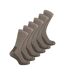 Mens 6 Pairs Multipack Crew Wool Socks: Reinforced Heel & Toe-1