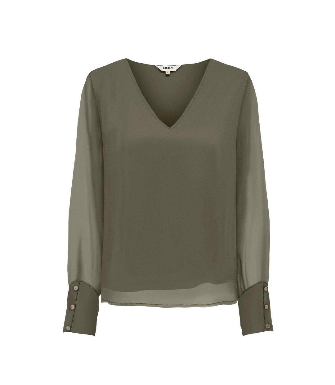 Blouse kaki foncé femme only tasha otl-1