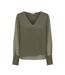 Blouse kaki foncé femme only tasha otl-1