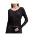 T-Shirt manches longues noir femme tommy hilfiger dw0dw21575-1