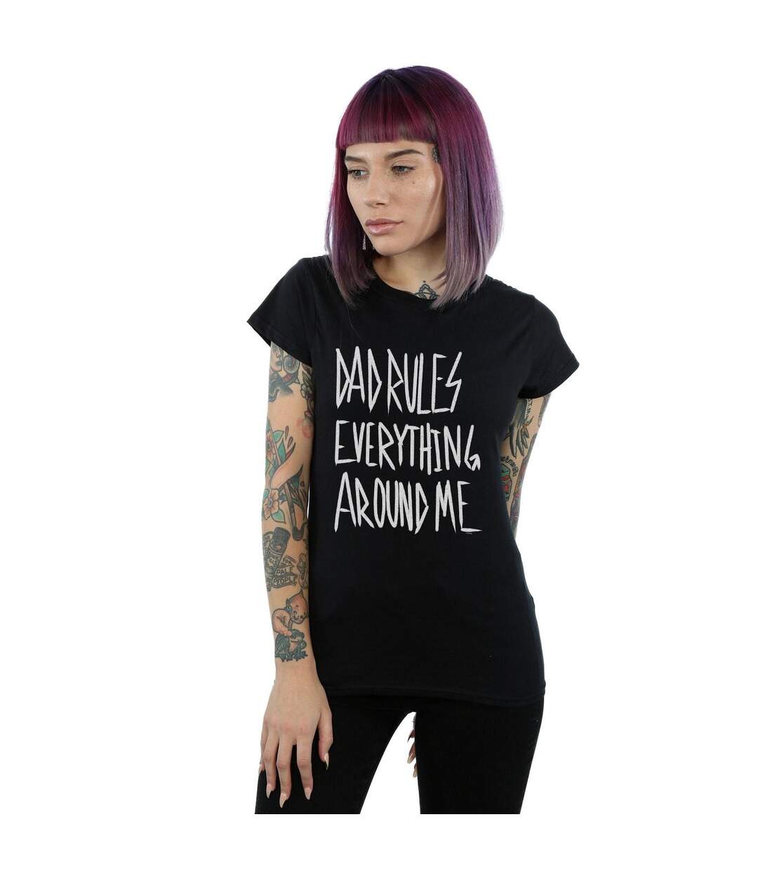 Disney Womens/Ladies The Lion King Dad Rules Everything Cotton T-Shirt (Noir) - UTBI25039-2