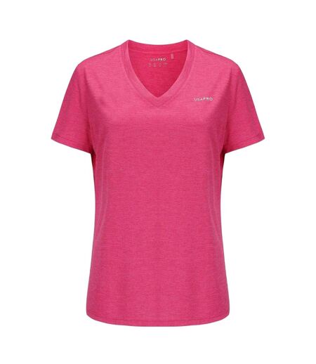 T-shirt Motif/style Uni Femme Rose Vif USA Pro