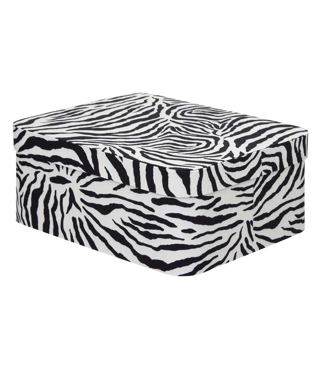 Lot de 4 Boîtes Déco Zébra Polybox 39cm Beige-4
