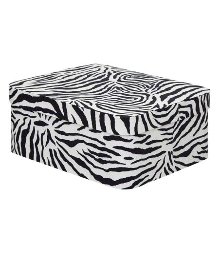 Lot de 4 Boîtes Déco Zébra Polybox 39cm Beige