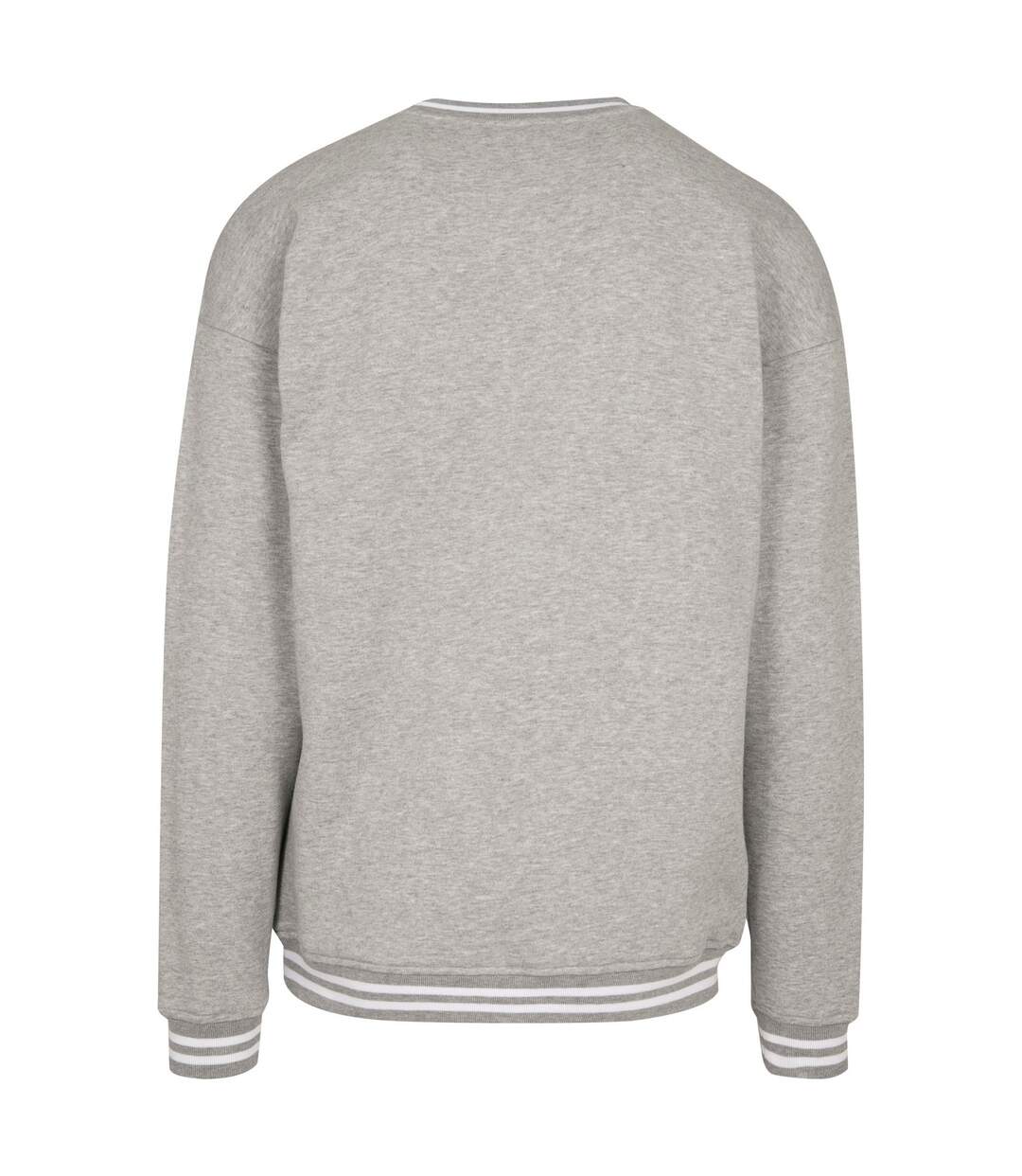 Sweat College Adulte Gris Chiné Blanc Build Your Brand-2