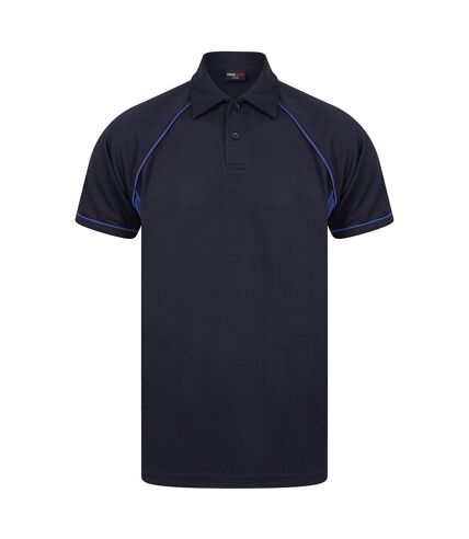 Finden and Hales Mens Performance Piped Polo Shirt (Navy/Royal Blue) - UTPC3762