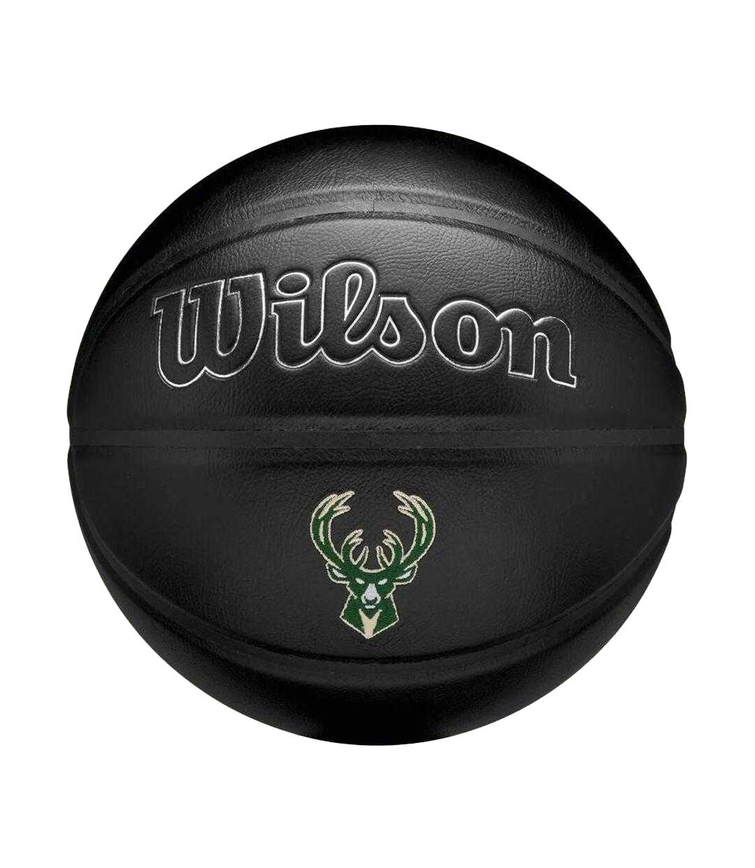 Ballon De Basket Motif/style Milwaukee Bucks Nba Team Premiere Taille 7 Noir Wilson-1