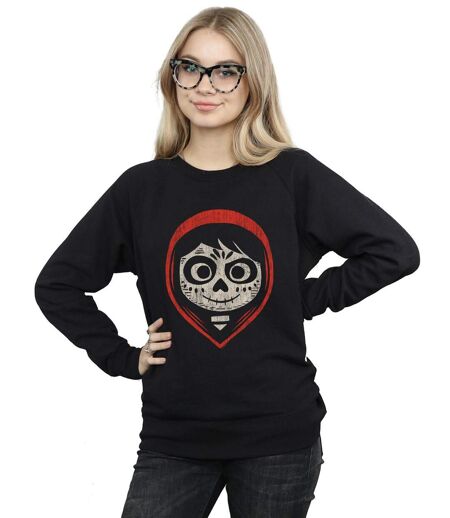 Disney Sweatshirt à capuche Coco Miguel Skeleton Face Womens/Ladies (Noir) - UTBI12229