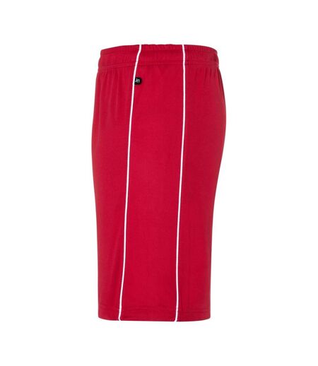 Short Basic Homme Rouge Blanc James And Nicholson