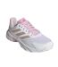 Womens/ladies Courtjam Control 3 Tennis Shoes White Metallic Pink Adidas-1