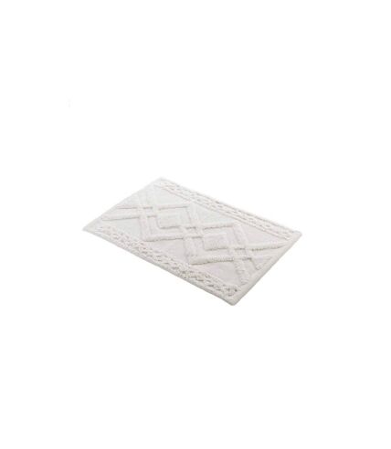 Tapis de Bain Jacquard Gladis 50x80cm Blanc