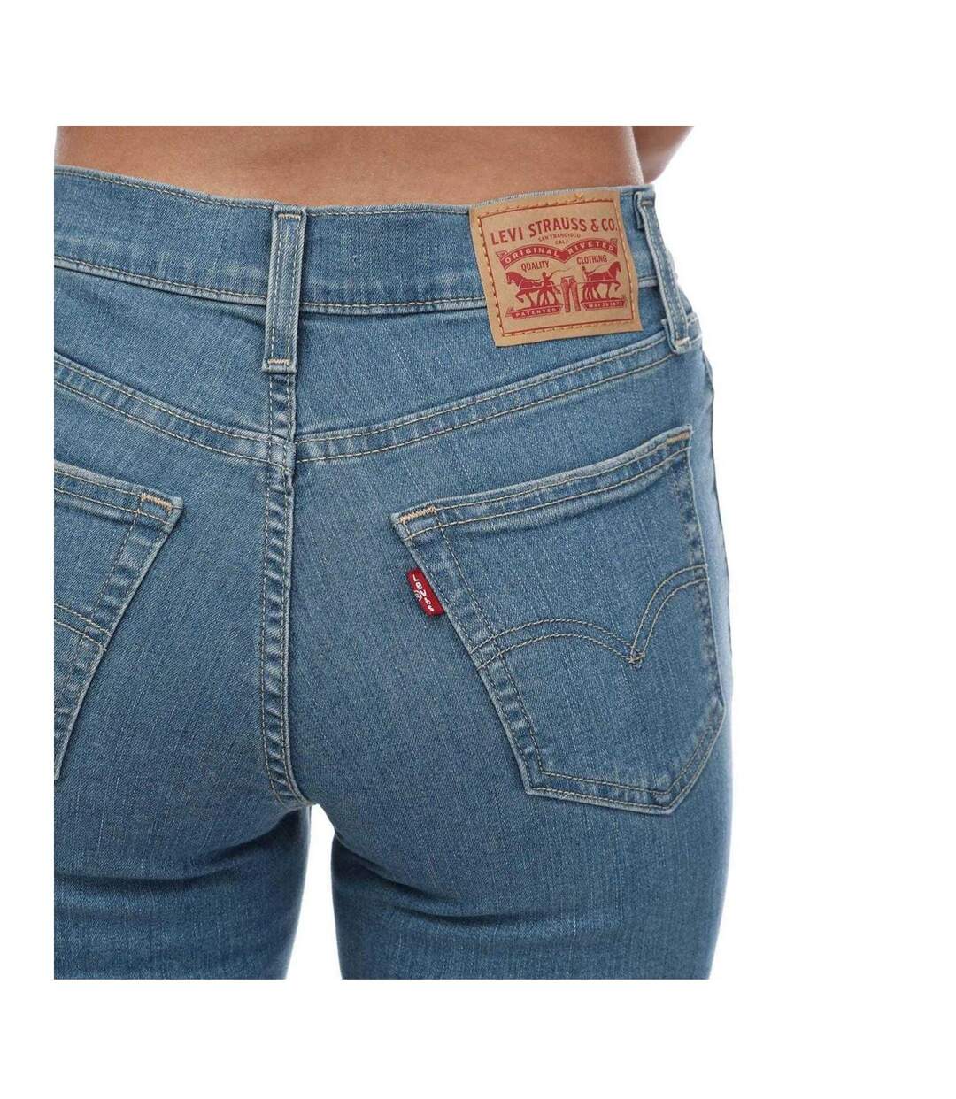 Womens/ladies 720 High Rise Super Jeans Light Blue Levis-3