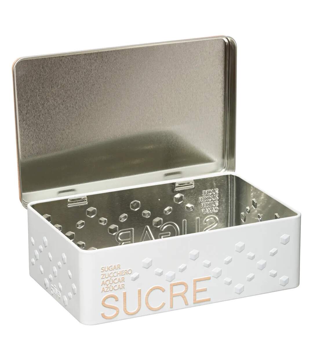 Boîte à Sucre en Morceaux Scandi 20cm Blanc-2