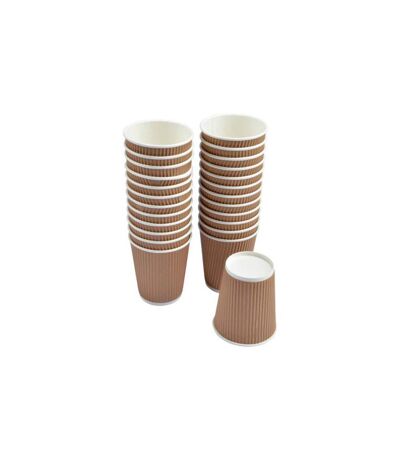 Lot de 25 Gobelets en Carton Ondulé 23cl Naturel