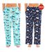 Pack Of 2  Womens/ladies Fleece Animals Lounge Pants  Multicoloured Keanu-2