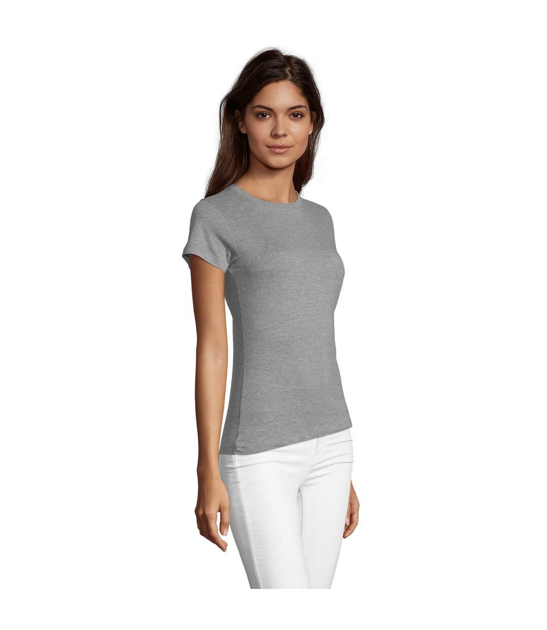 T-shirt regent femme gris chiné SOLS-4