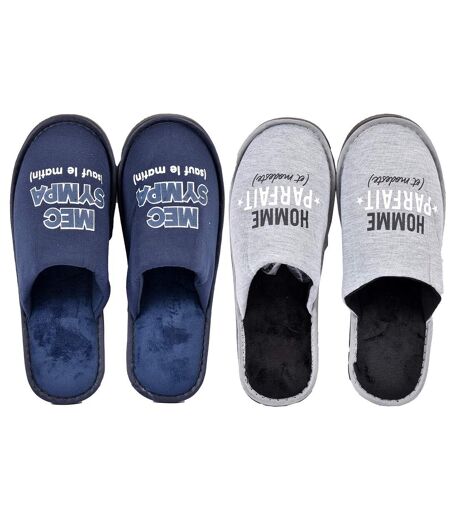 Pantoufles homme lot de 2