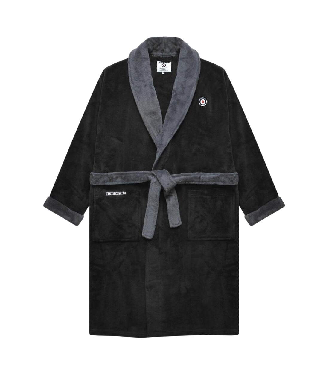 Robe De Chambre Luxury Aw25 Homme Noir Gris Lambretta-1