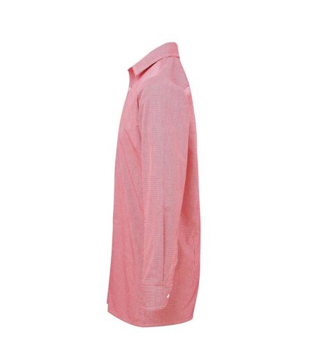 Chemise Gingham Homme Rouge Blanc Premier