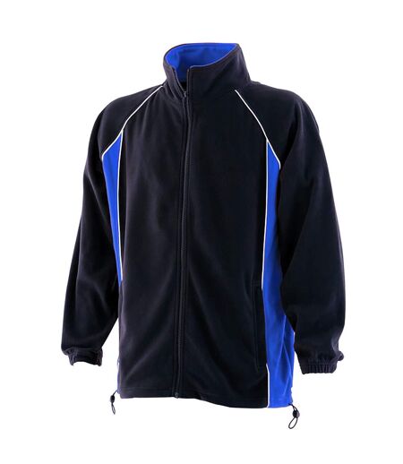 Finden & Hales Mens Piped Anti-Pill Microfleece Jacket (Navy/Royal/White)