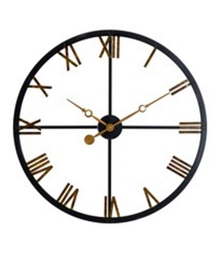 Skeleton Station Clock (Black/Gold) (One Size)