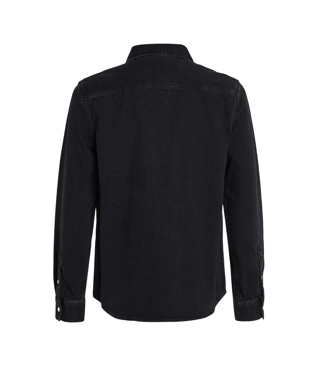Mens Patch Denim Logo Shirt Black Calvin Klein-2