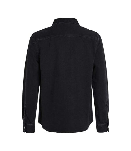 Mens Patch Denim Logo Shirt Black Calvin Klein