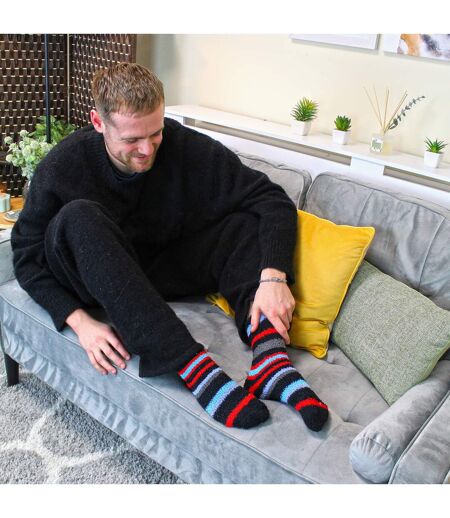 Sock Snob - 4 Paires Homme Chaussettes Polaire Chaudes | Antidérapantes Chaudes